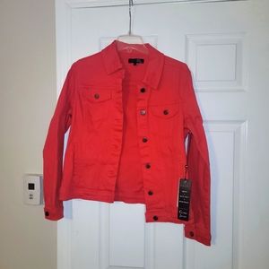 1822 red jean jacket